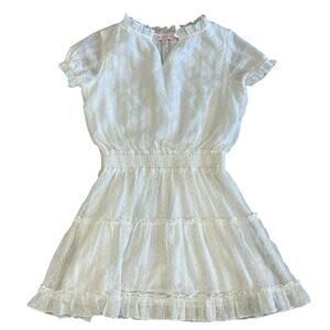 DESIGN HISTORY Girls Cream Eyelet Dress Size Medium